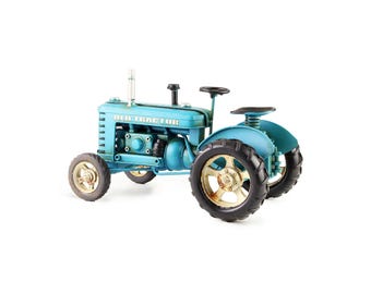 Ornement Vintage Voitures De Course Et Tracteurs En Métal Peint à La Main - Neuf