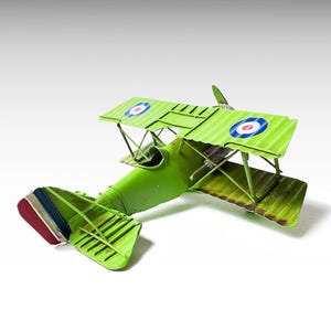 Green French Air Force Airplane Metal Model, Vintage Plane Scale Model Fighter Aircraft, Display Model Pilots Gift Home Decor Aviation Art