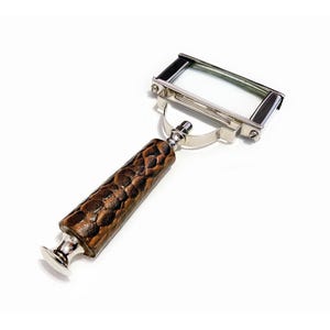 Nickel Plated Vintage Magnifier Glass, Hand Held Magnifier Antique Style Library Decor, Office Desk Accessories Rectangle Reading Magnifier