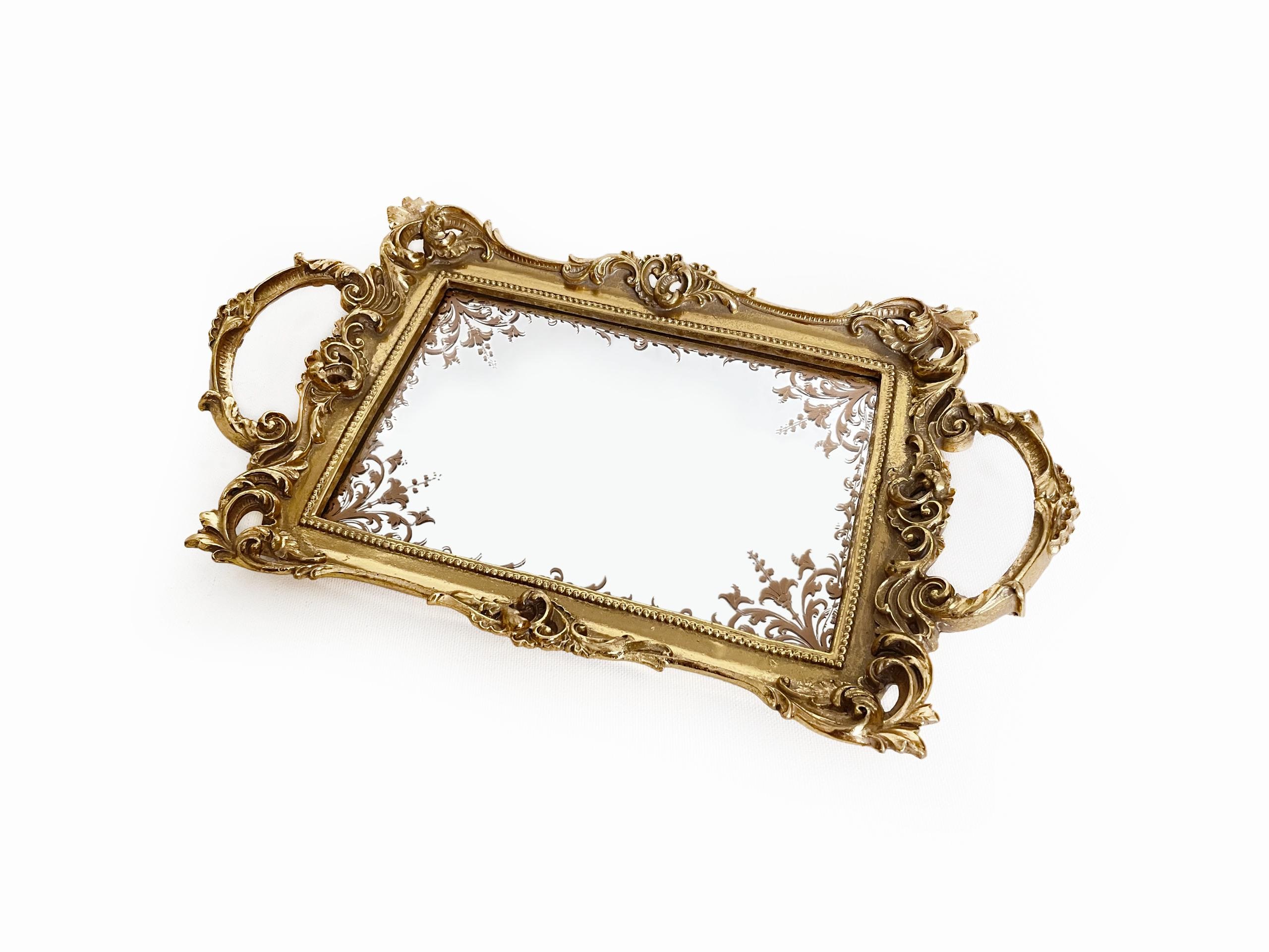 flat mirror tray