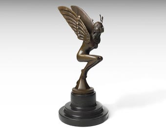 ロールスロイス Spirit of Ecstasy ブロンズ像 フライングレディ ロールスロイス Spirit of Ecstasy ブロンズ像 フライングレディ