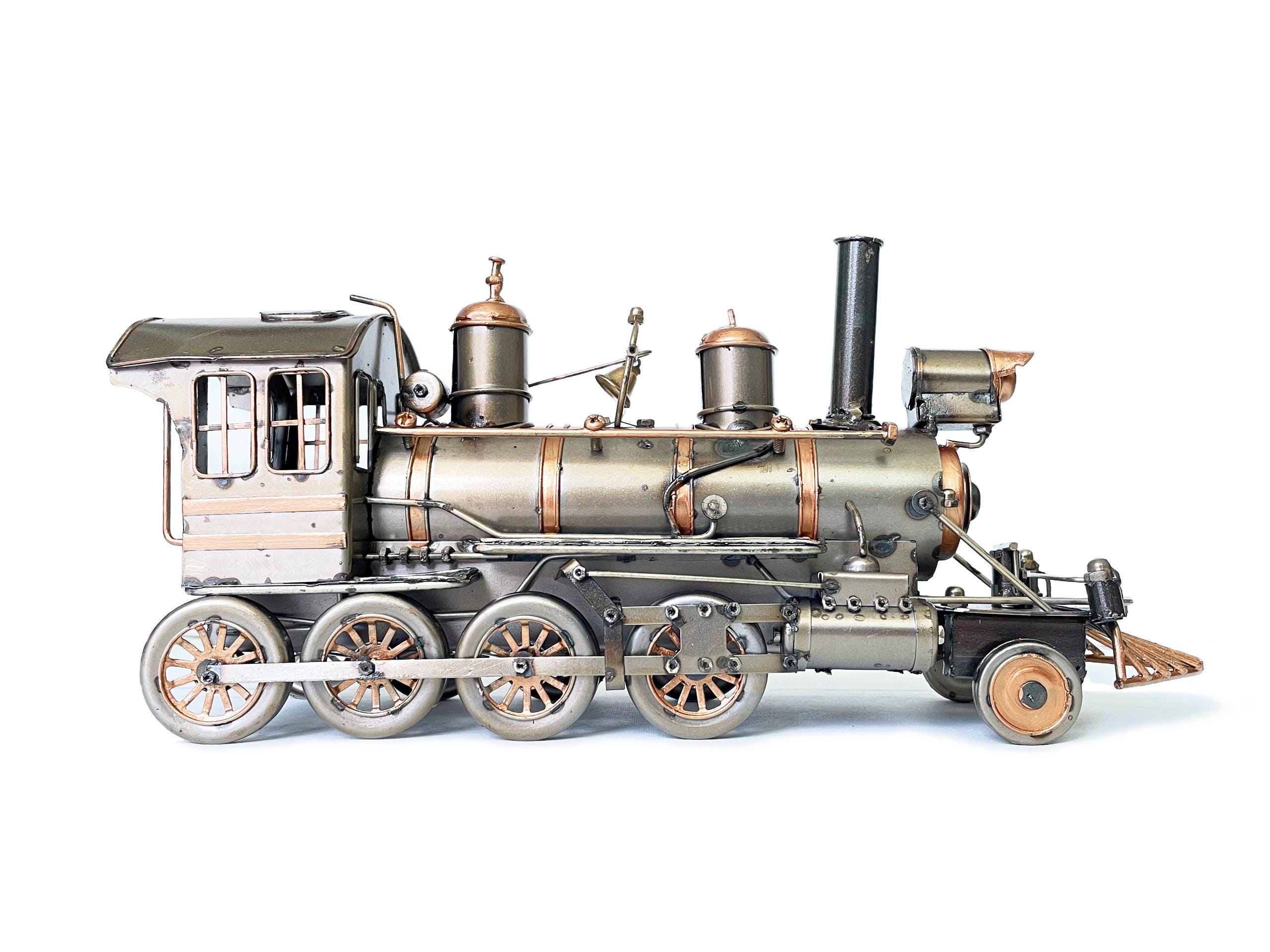 Large Steam Train Engine Metal Model, Steam Locomotive Scale Model, Old ...