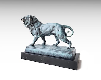 ライオンと蛇のブロンズ像（アントワーヌ・ルイ・バリー）（ホット