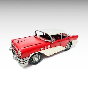 Modelo de coche antiguo, escultura de coche americano, juguete artístico, modelo de coche clásico de metal, modelo de escritorio, Buick coleccionable, modelo a escala de Oldtimer, decoración de cueva de hombre