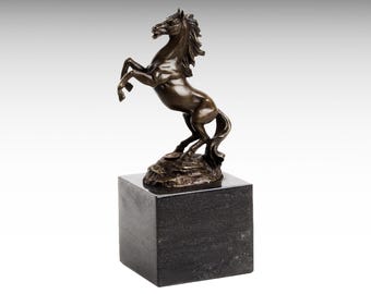立ち上がる馬の像 - 室内装飾用の牡馬彫刻 - 卓上ブロンズ彫刻
