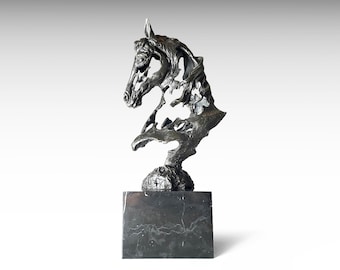 ブロンズ製ギリシャ馬像 - 古代抽象彫刻の馬の置物 - 動物アートギフト