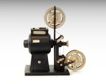 Antique Film Projector Metal Model, Vintage Style Toy Collector Item Home Decor Gift Idea, Display Model Cinema Movie Projector Sculpture