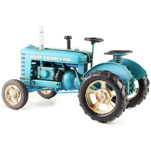 Vintage Tractor Metal Model, Vehicle Toy Collector Tractor Model Old Farm Tractor, Office Decoration Shelf Farmhouse Home Decor Farmer Gift