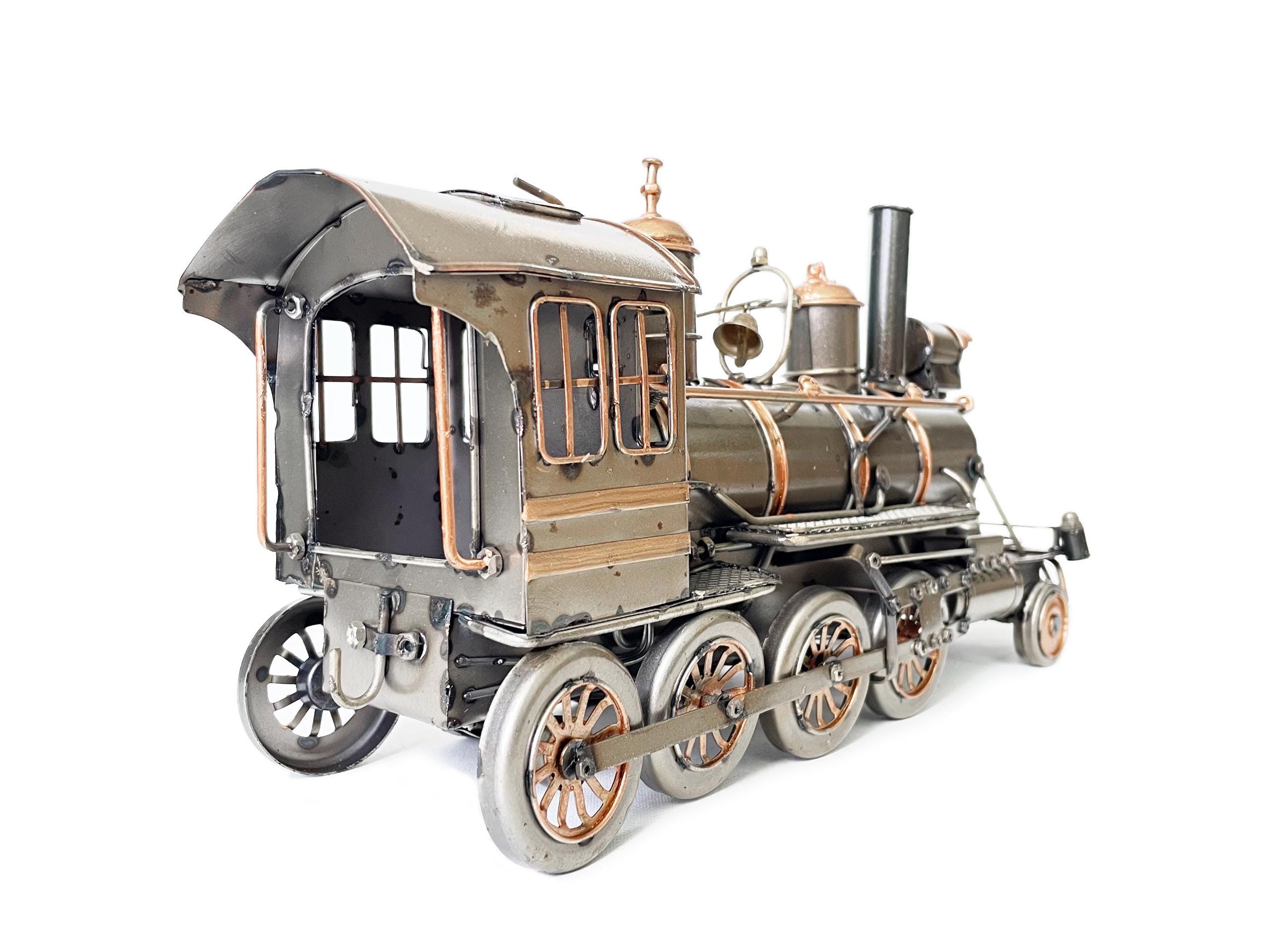 Large Steam Train Engine Metal Model, Steam Locomotive Scale Model, Old ...