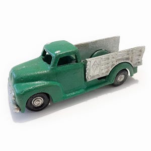 Vintage Cast Iron Pickup Truck Toy Vehicle Miniature, Antique Style Green Car Metal Model, Collectible Cast Iron Toy Truck Diecast Oldtimer
