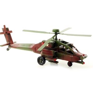Apache Helicopter Metal Model, Military Home Decor Office Ornament, Army Airplane Desk Decoration, Helicopter Decor Display Scale Model Gift