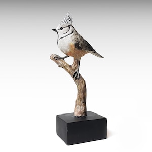 Handpainted Bird Resin Figure Home Decor, Wood Imitation Bird Figurine Artwork, Statue Sculpture Art Unique Home Decor Gift for Bird Lovers