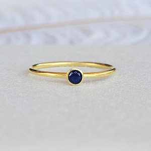 14K Solid Gold Ring, September Birthstone Ring, Gemstone Ring, Gift For Her, Sapphire Ring, Sapphire Gemstone Gold Ring, Christmas Gift