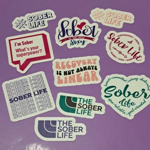 Sobriety Stickers Variety Pack for Recovery and Support Gift/ Sticker / NA / AA / 12 Step / Steps / Clean / Sober / Recovery Gifts