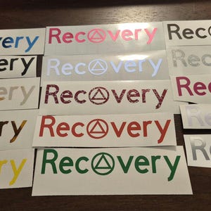 AA Recovery Vinyl Decal, 12 Steps Sticker, Inspirational Support Tool