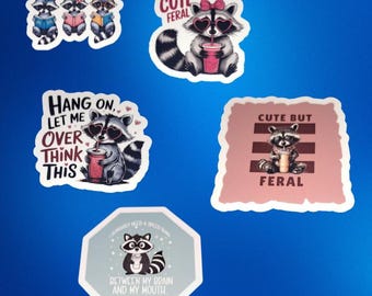 Sassy Raccoon Mom Sticker, Waterproof Vinyl Die-Cut