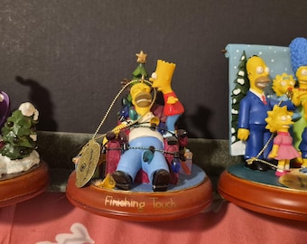 Simpsons collectors Bradford Editions ornaments 2003 with COA