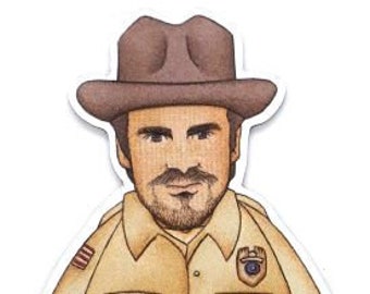 Stranger Things Jim Hopper Vinyl Magnet