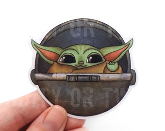 Paper Grogu Baby Yoda Star Wars Sticker