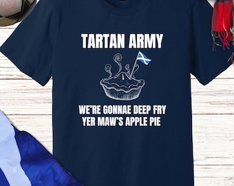 Scotland Tartan Army Deep Fry World Cup T-shirt, Funny Scotland Fans tee