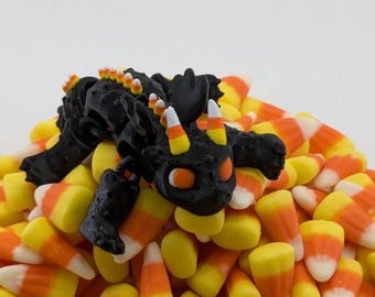 Candy Corn Halloween Dragon | Articulated Dragon | Dragon Fidget Toy | Gift for Halloween