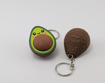 Avocado Keychain Fidget Clicker | Cute Avocado Sensory Toy | Stress Anxiety Relief | Keychain Button Clicker | Stim Toy | ADHD