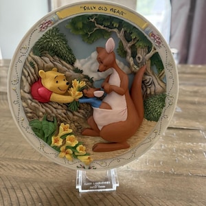 Winnie Puuh Silly Old Bear Disney Bradford Börse 3D Platte 1995 Vintage