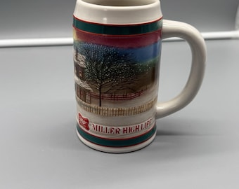 ヴィンテージ ミラー ハイライフ コレクターシリーズ ホリデー クリスマス そり型 ビールジョッキ