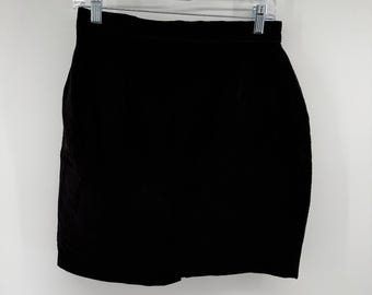 Vintage 100% mocka Don't Stop Classics svart minikjol storlek 13/14