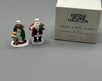 Dept 56 Noordpoolaccessoire - Kerstman en Kerstvrouw - Set van 2 - 56.56090