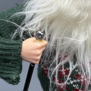 Vtg Karen Didion Golfing Santa Claus Christmas Figure Golf Bag Holiday Decor 18" image 2
