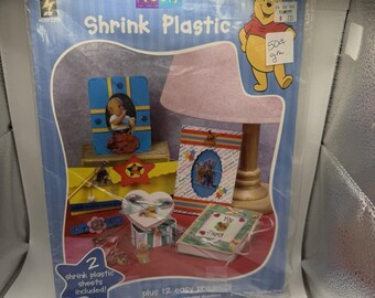 Vintage Hot Off The Press Disneys Winnie The Pooh Shrink Plastic Craft Kit