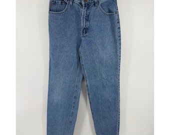 Jeans Bugle Boy vintage anni '90, taglia 750 da uomo, 30x34, blu, lavaggio medio, gamba dritta, cotone.