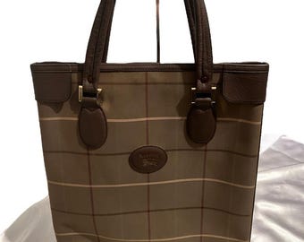Burberry vintage classic plaid tote