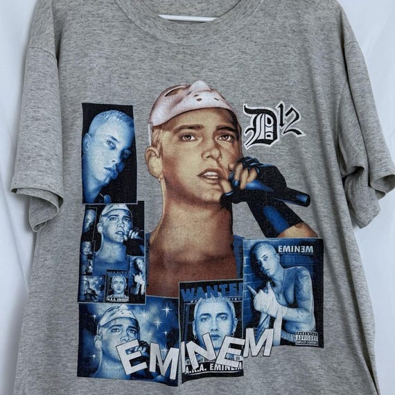 Vintage Eminem D12 T Shirt Y2K Slim Shady Rap Graphic Tee Adult