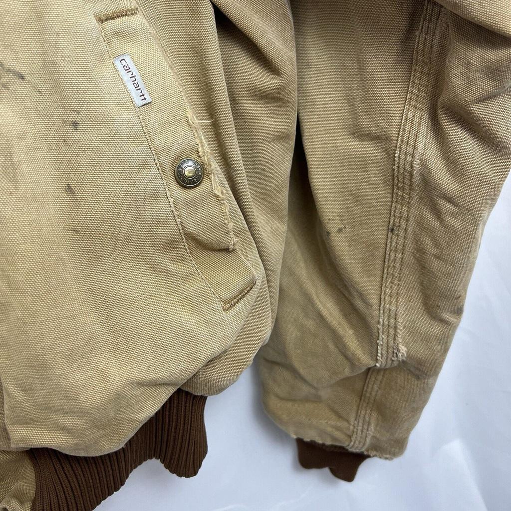 VTG Carhartt Jacket Men's J13 Santa Fe Red Quilted USA Made