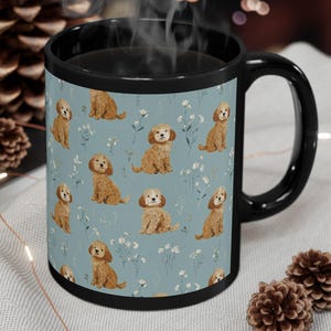 Cavapoo Lovers Mug | Black Coffee Cup for Pet Owners | Gifts for Dog Lovers | Animal Lover's Coffee Mug