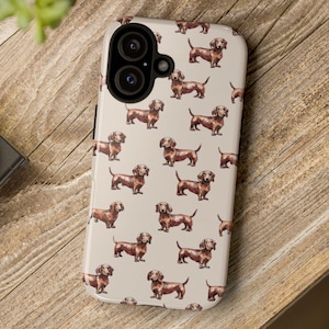 Dachshund Phone Case, Tough Cases, Cute Dog Lover Gift, Pet-Themed Mobile Accessory, Unique Phone Cover for Dog Lovers
