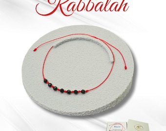 Fine Kabbalah Bracelet – Red Cord with Tourmaline – Mystical Gift, Spiritual Jewelry for Men & Women, Sister Gift