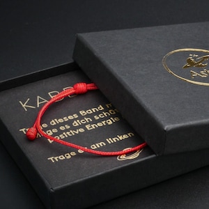 Kabbalah Armband Rot Schutzarmband gegen bösen Blick - Roter Faden Glücksbringer handgefertigt - Minimalistisches Amulett Schmuck Geschenk