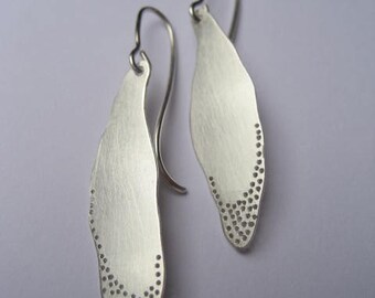 Shadow leaf earrings