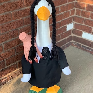 Wednesday Addams Large Concrete Porch Goose Costume! Halloween Goose Costume/Porch Goose Costume