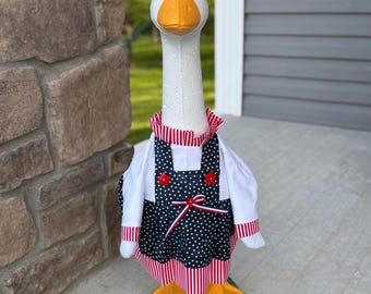 Patriotic Goose Outfit | Red White & Blue Porch Goose Clothes | Seasonal Goose Dress | Goose Grammy Signature Collection