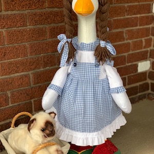 Dorothy Wizard of Oz Porch Goose Costume: Halloween Porch Decor