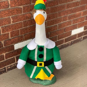 Elf Inspired Goose Outfit | Movie Inspired Porch Goose Costume | Holiday Goose Clothes | Goose Grammy Premium Collection