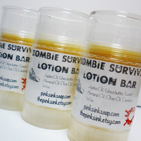 Zombie Survival Lotion Bar - Unscented Large