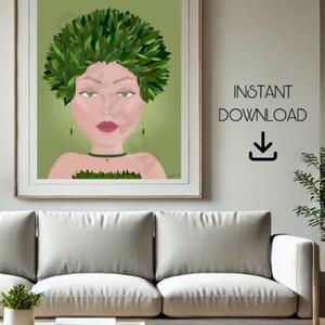 Mother Nature, spiritual growth, woman digital art