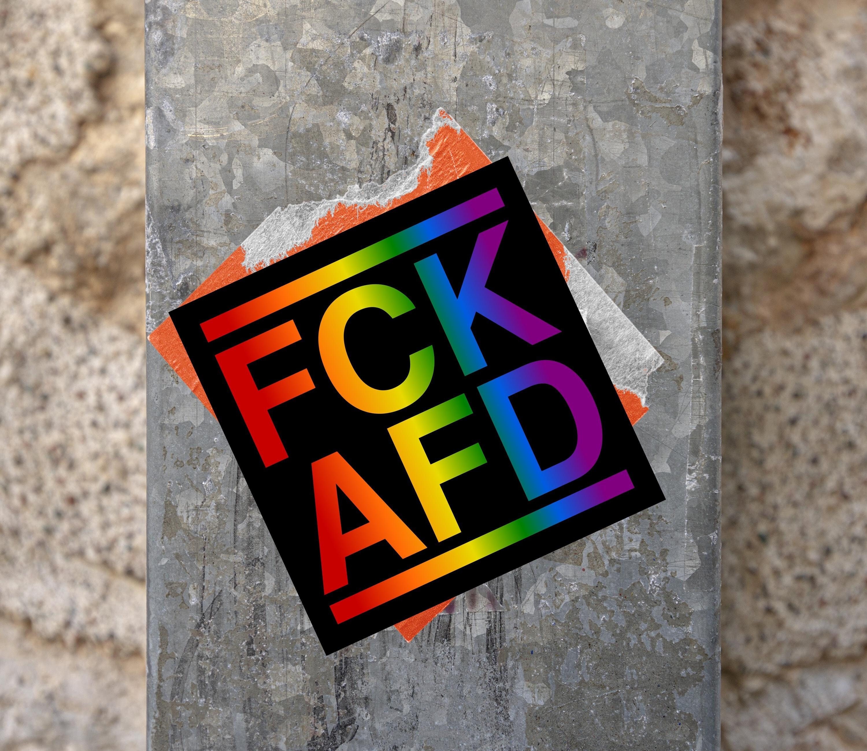 120x FCK-AFD & FCK-NZS Sticker Set – Regenbogen-Aufkleber Gegen Rechts – Wetterfest, UV-resistent & Haftstark – Ideal Für Demo, Pride, Festival & Kundgebung – 6 Designs