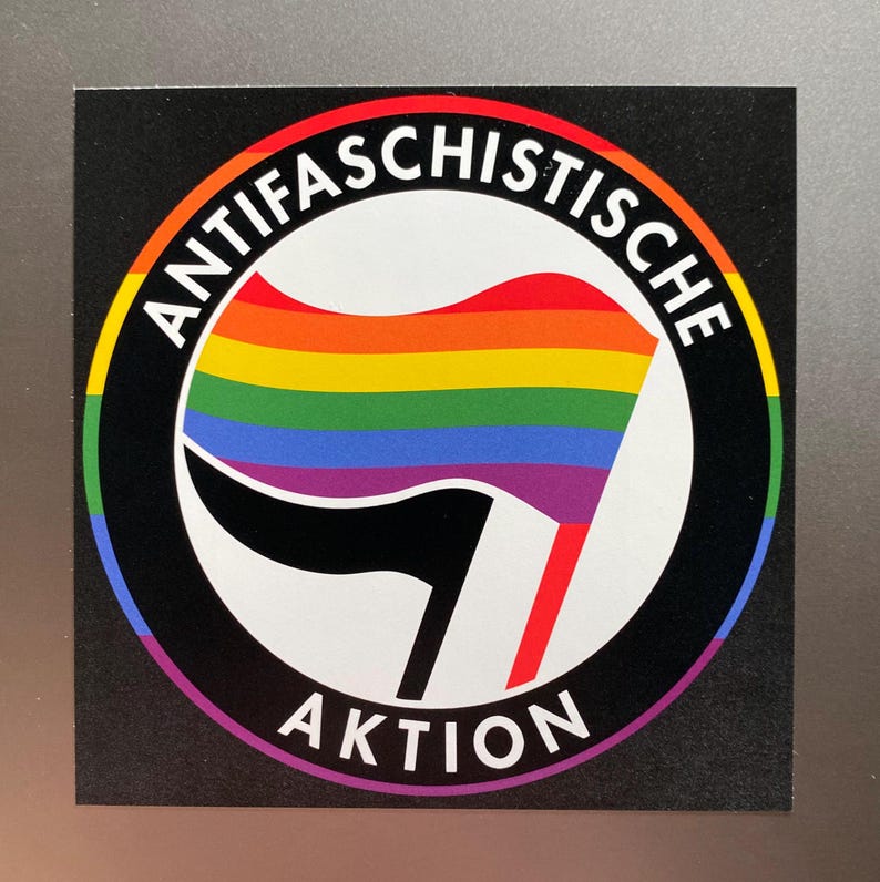 Regenbogen Antifa Sticker