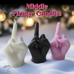Middle Finger Candle Funny Candle Table Candle Teen Room Decor Soy Wax Funny Gifts Valentine Gift